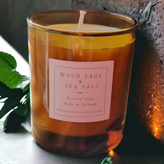 Inspired by Jo Malone, Luxury Candles Wood sage and sea salt.