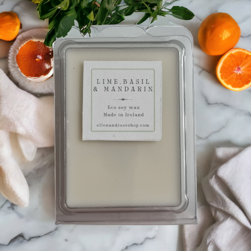 Lime, Basil and Mandarin, Luxury Scented Wax melt.