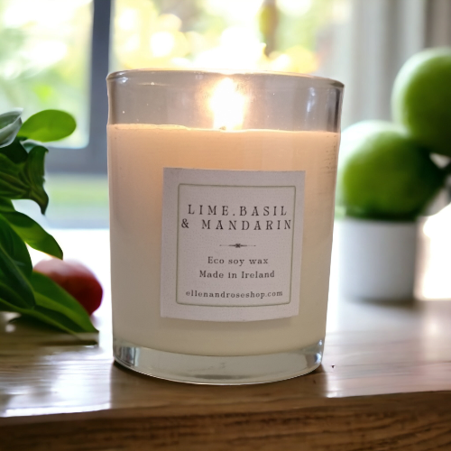 Lime, Basil and Mandarin, Luxury Scented Candle.