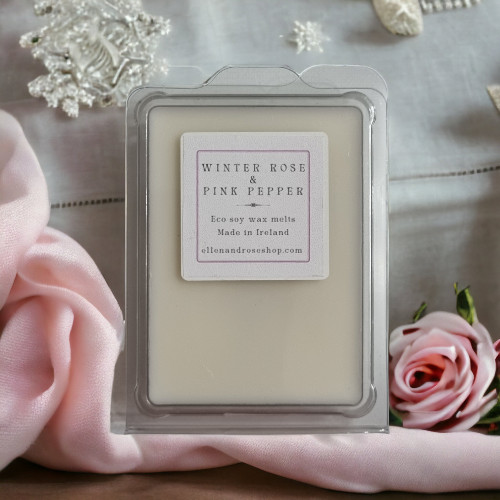 Winter Rose & Pink Pepper, Luxury Scented Wax Melts.